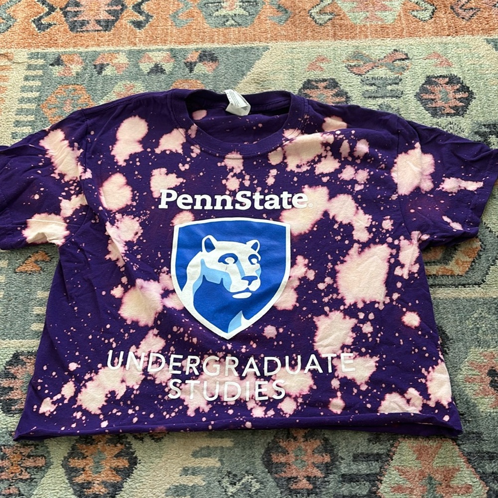 Penn State University bleached crop top small
